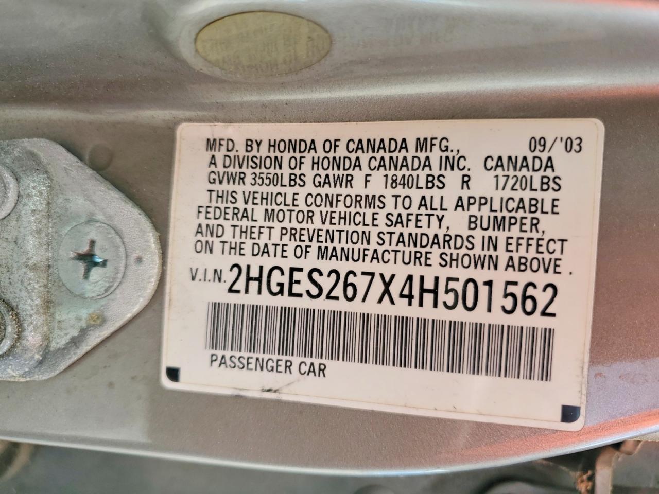 2004 HONDA CIVIC