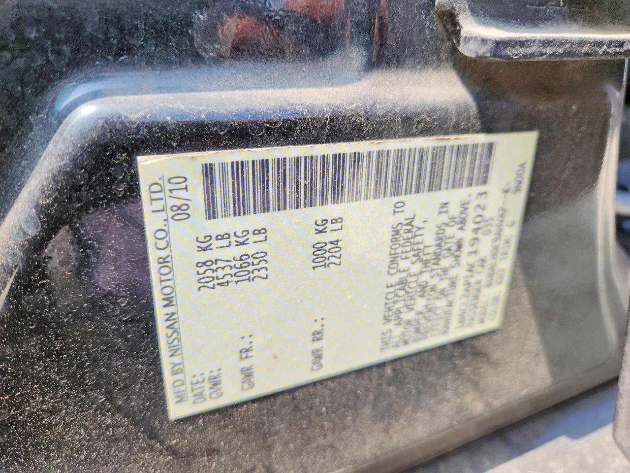 2010 NISSAN ALTIMA