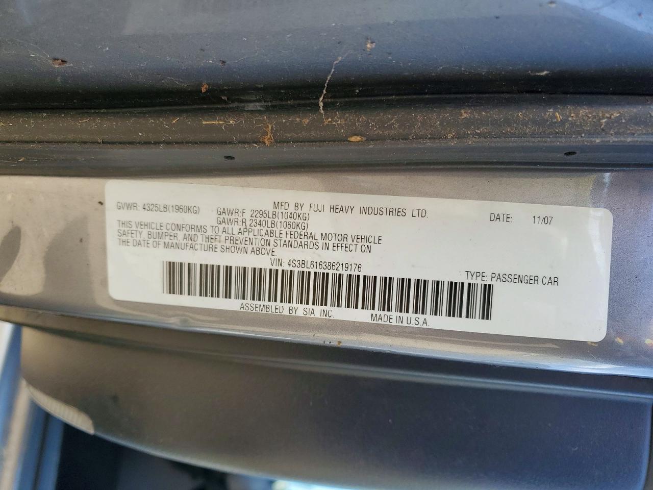 2008 SUBARU Legacy
