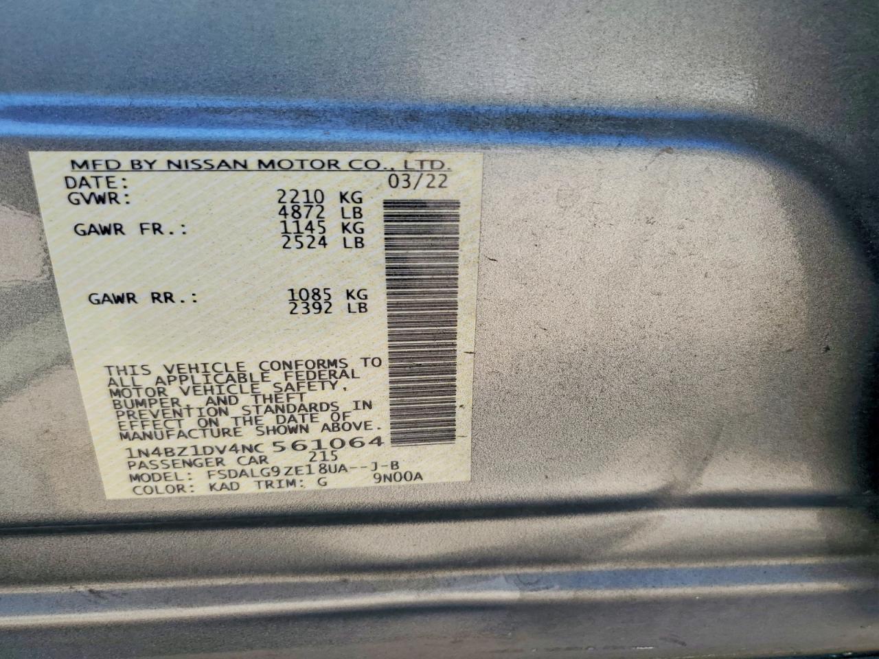 2022 NISSAN LEAF