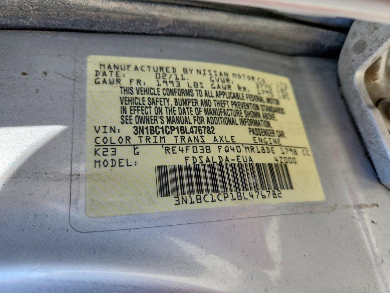 2011 NISSAN VERSA