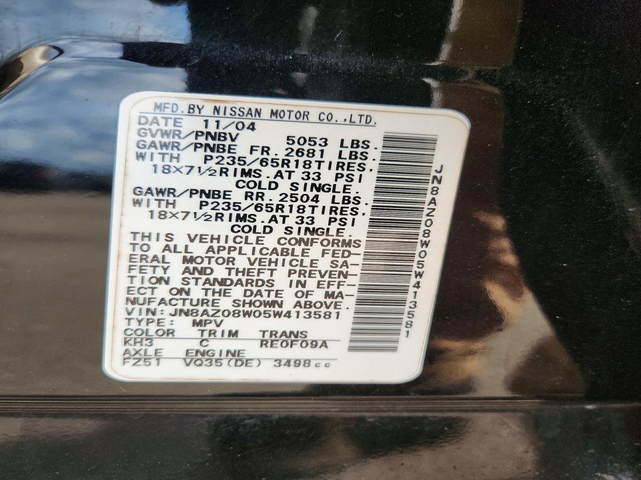 2005 NISSAN MURANO