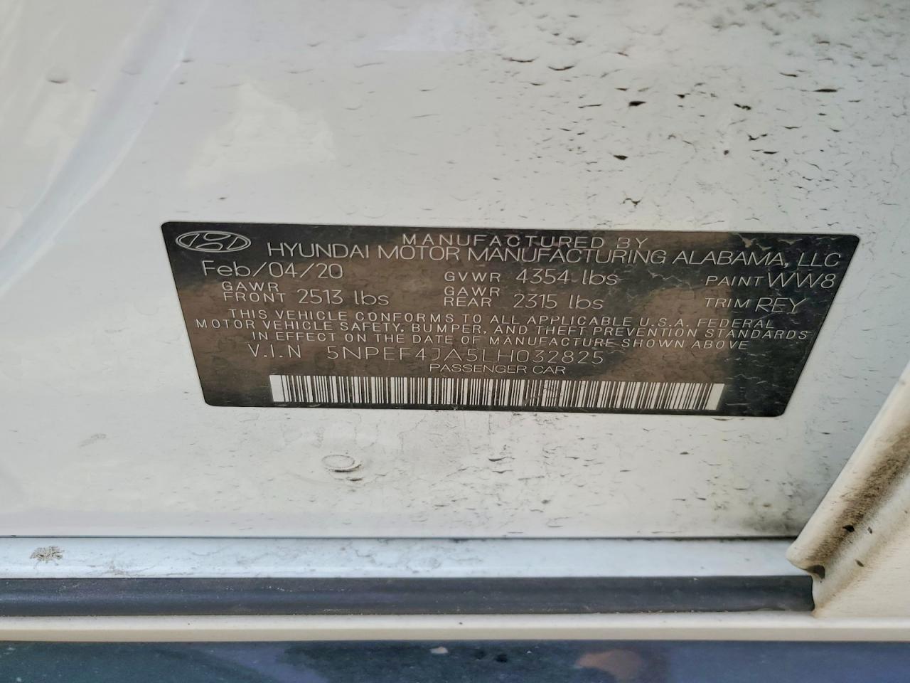 2020 HYUNDAI SONATA