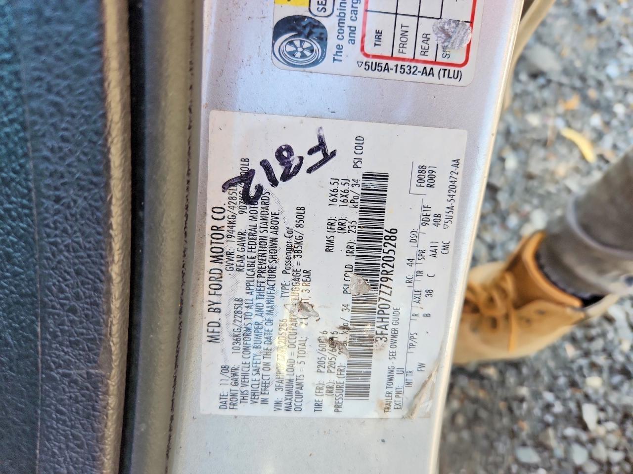 2009 FORD FUSION