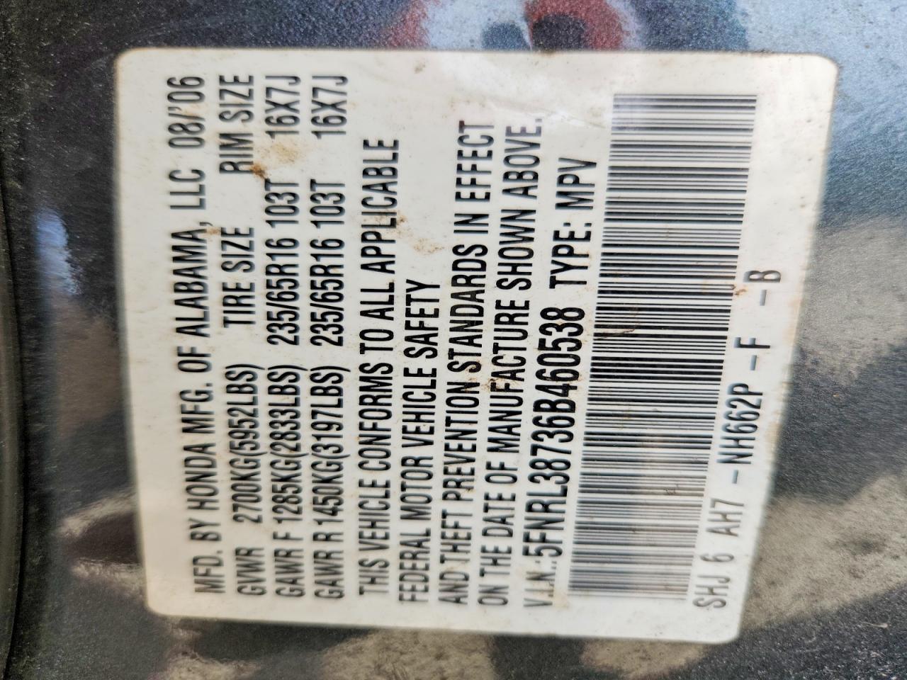 2006 HONDA ODYSSEY