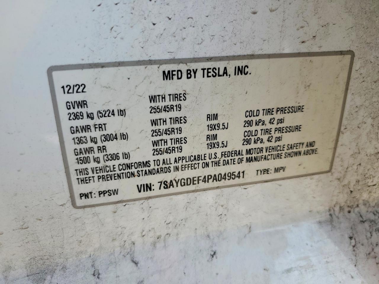 2023 TESLA MODEL Y