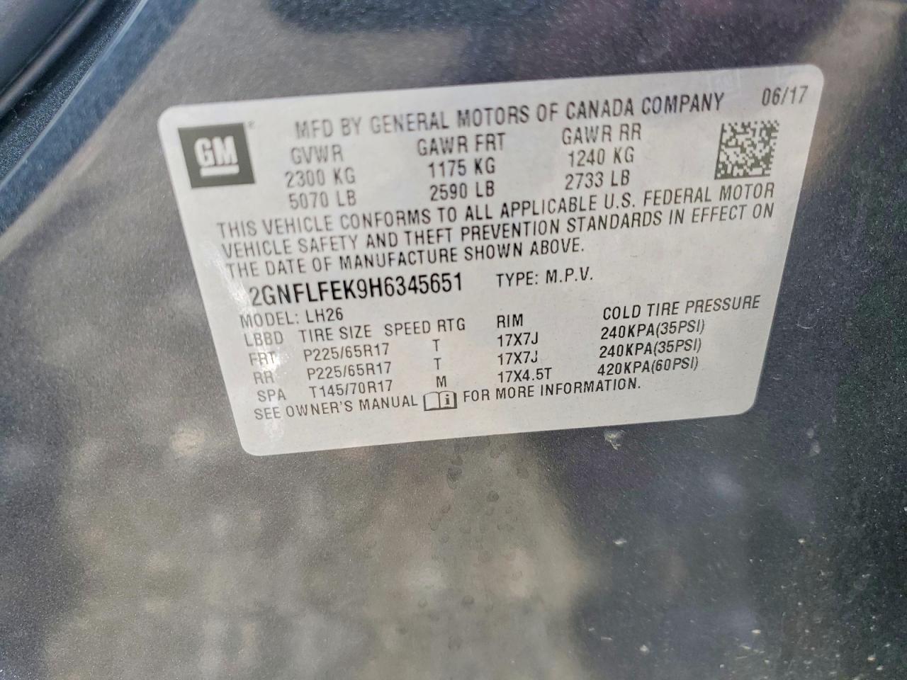2017 CHEVROLET EQUINOX