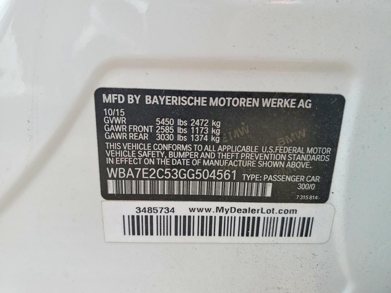 2016 BMW 7 series