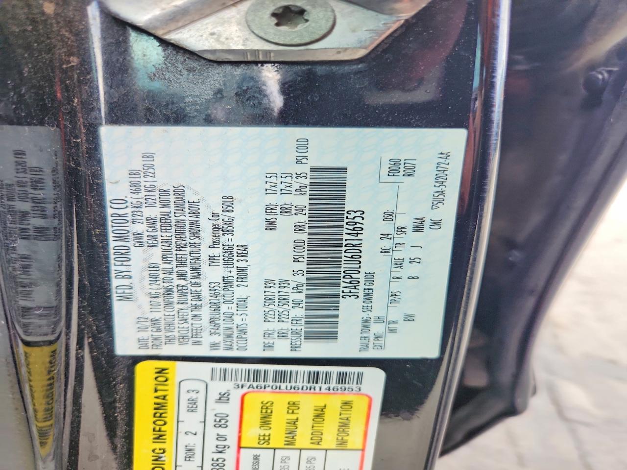 2013 FORD FUSION