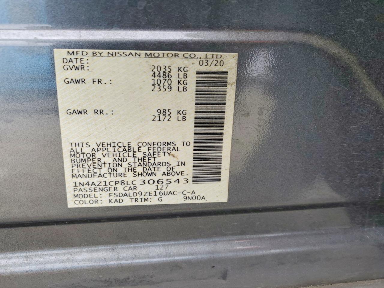 2020 NISSAN LEAF