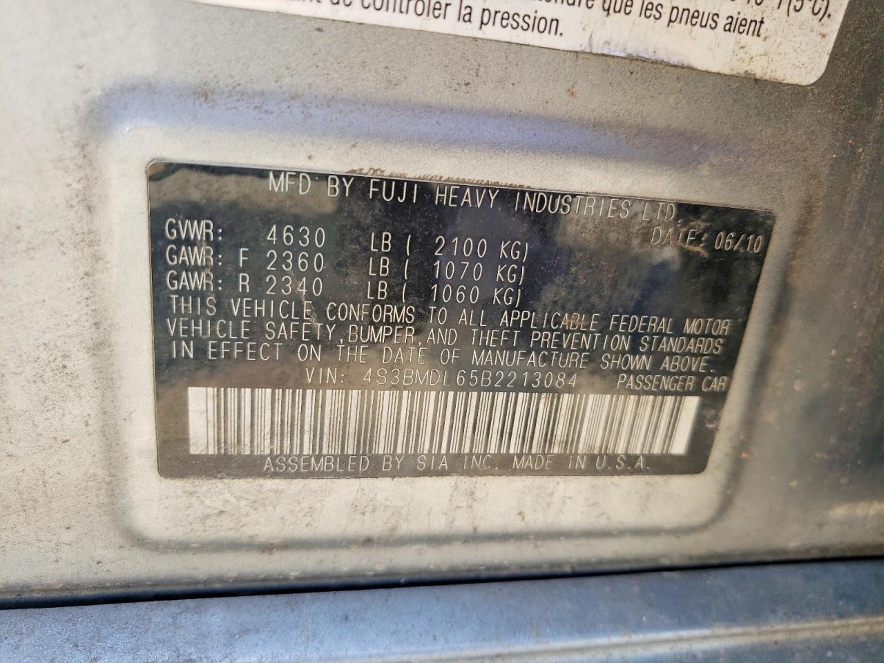 2011 SUBARU Legacy
