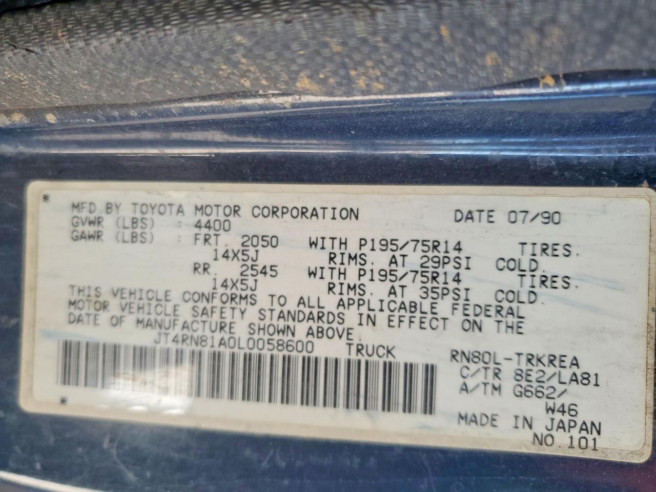 1990 TOYOTA Pickup