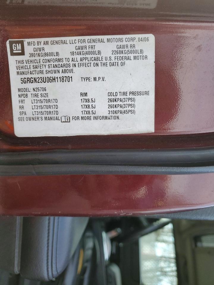 2006 HUMMER H2