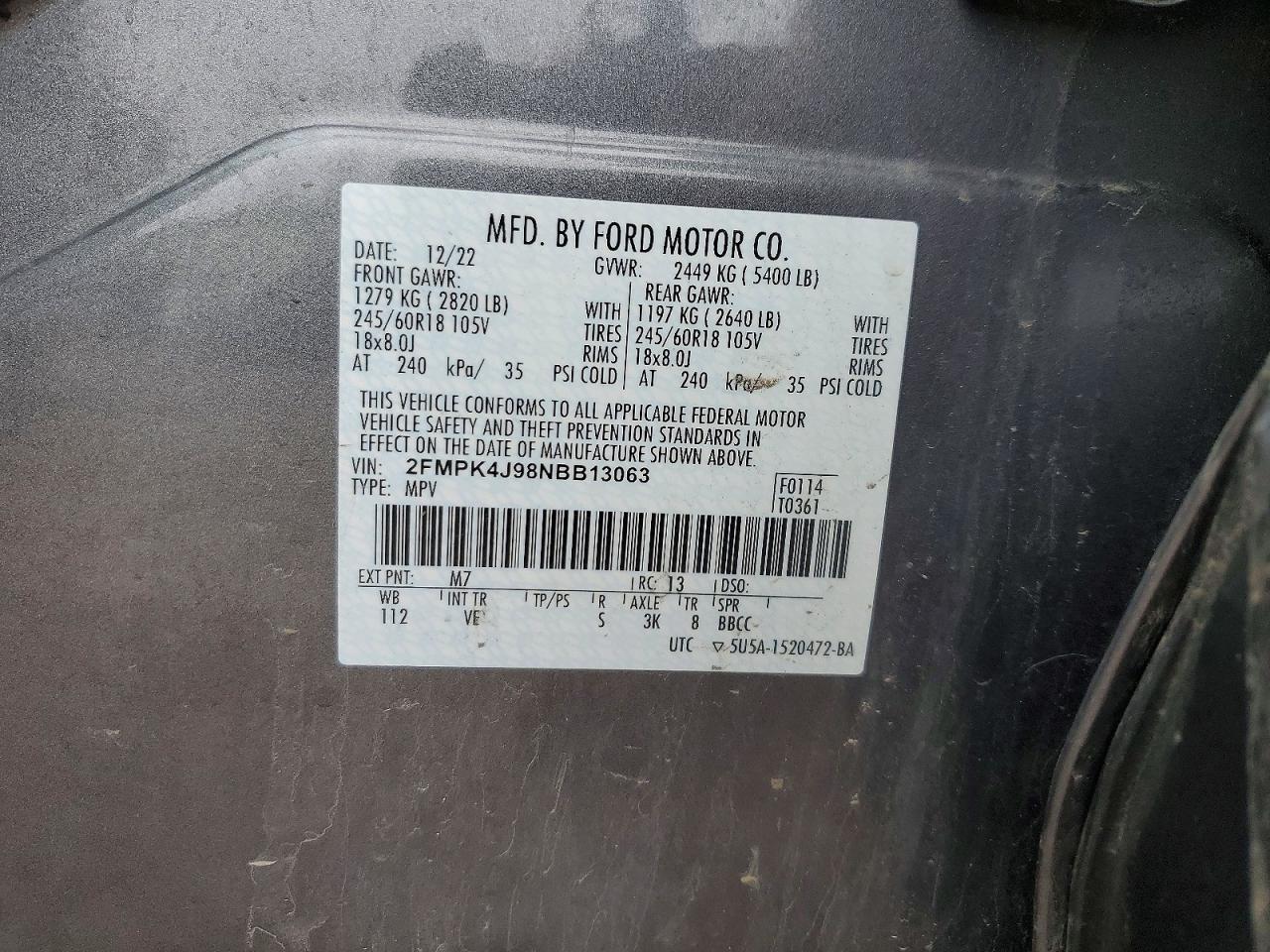2022 FORD EDGE