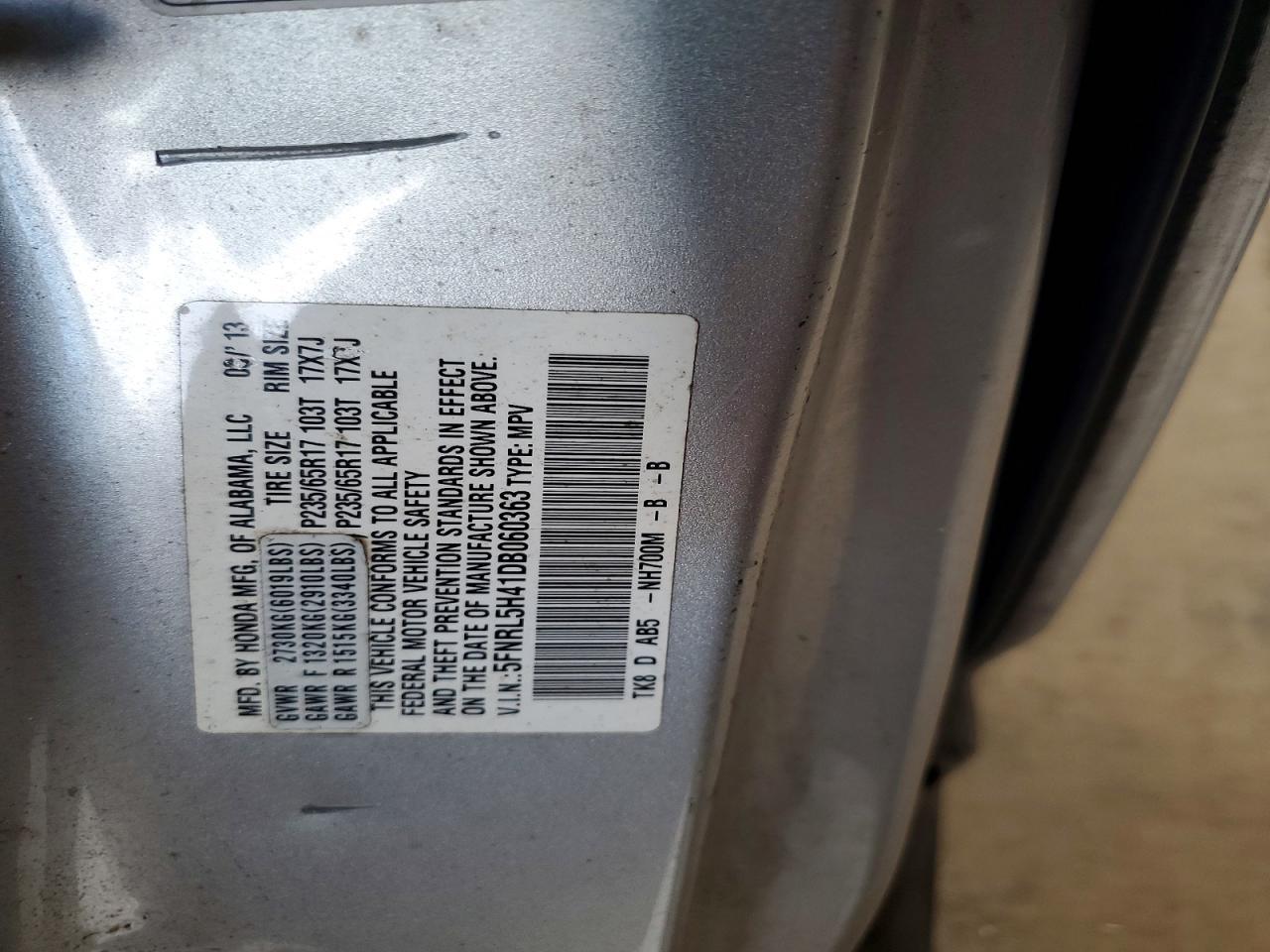 2013 HONDA ODYSSEY