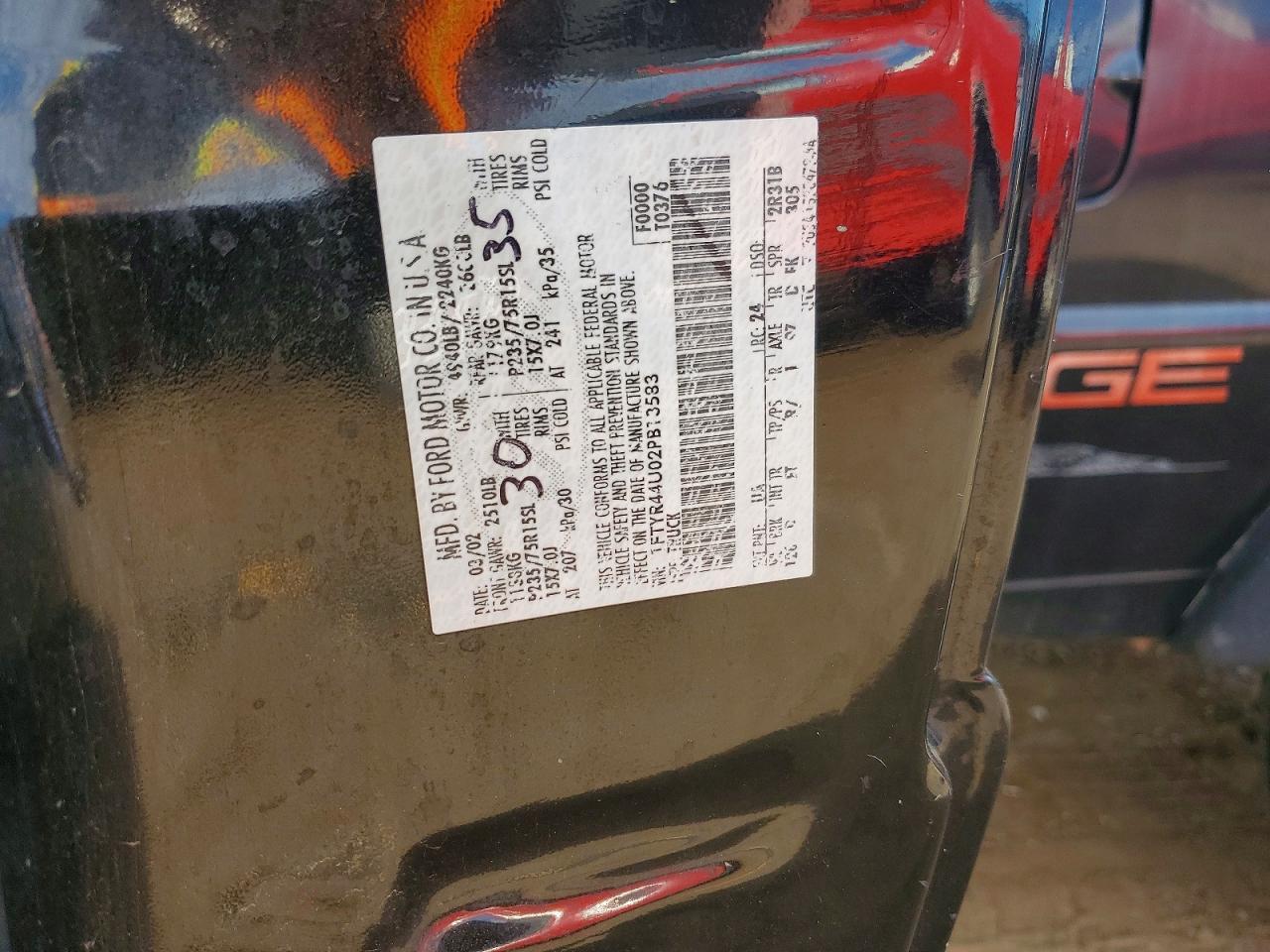 2002 FORD RANGER