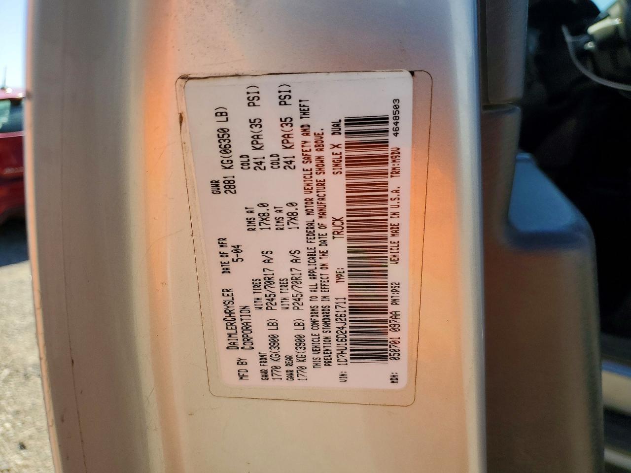 2004 DODGE RAM 1500