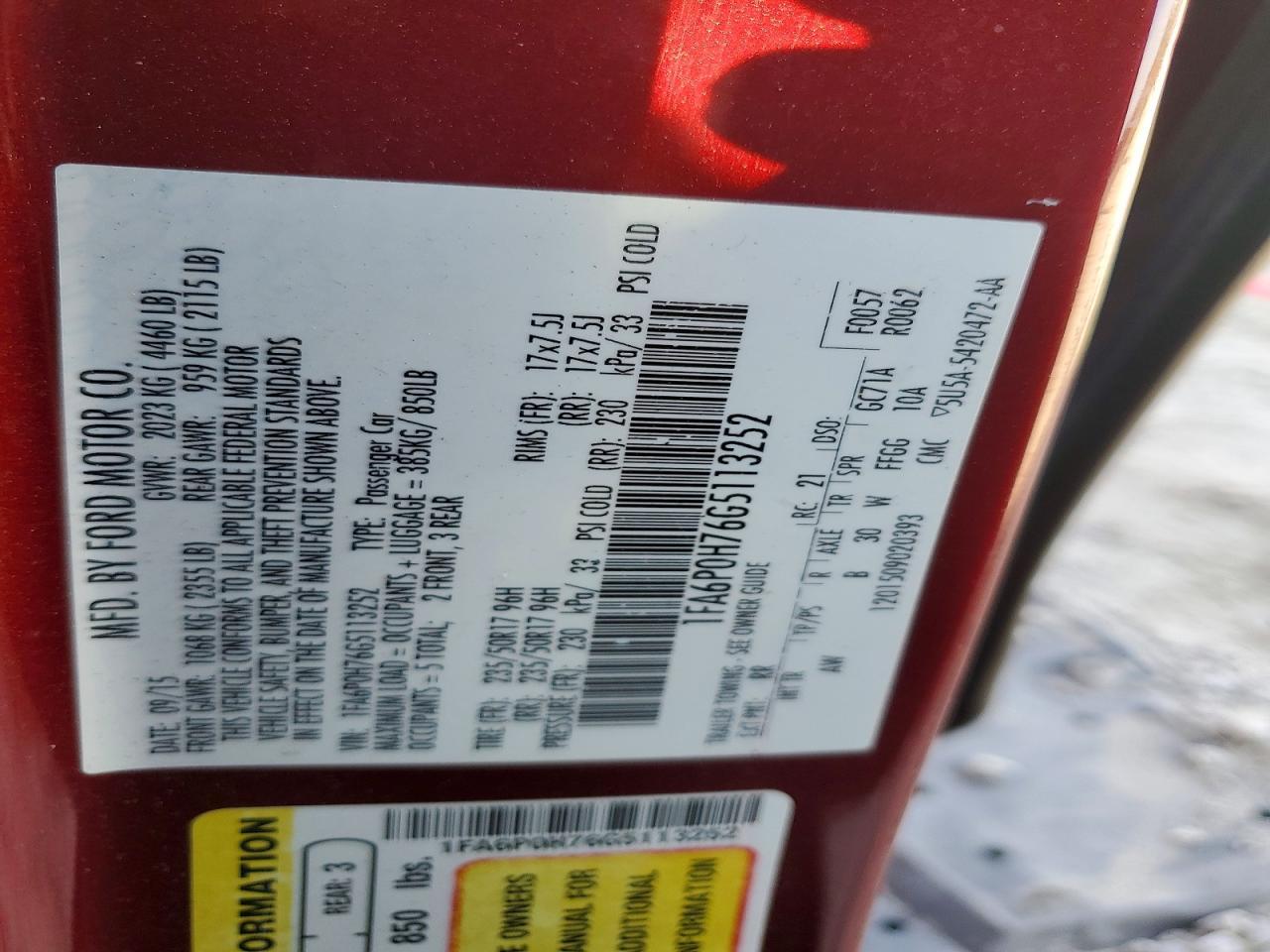 2016 FORD FUSION