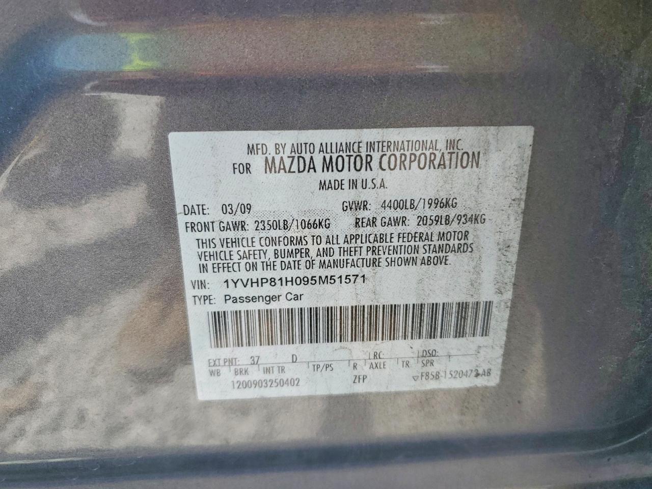 2009 MAZDA 6