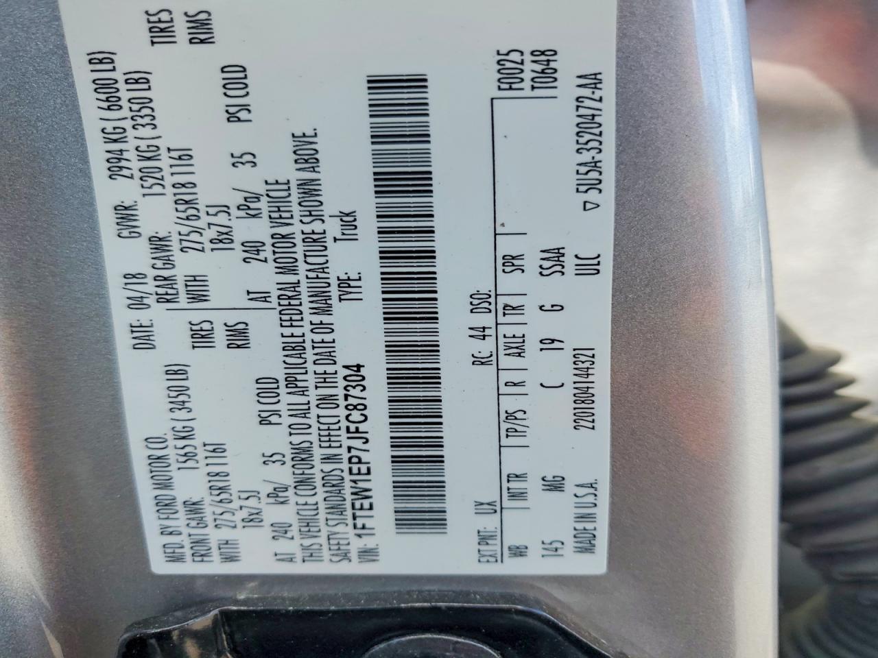 2018 FORD F-150 Lightning