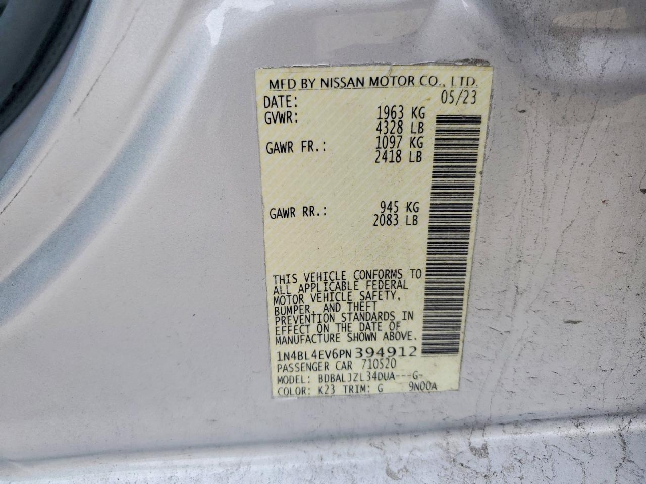 2023 NISSAN ALTIMA