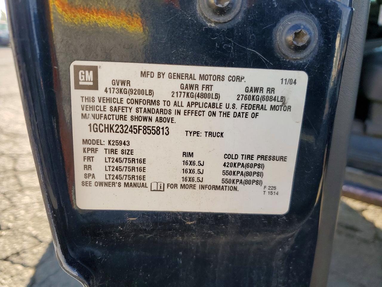 2005 CHEVROLET Silverado 2500