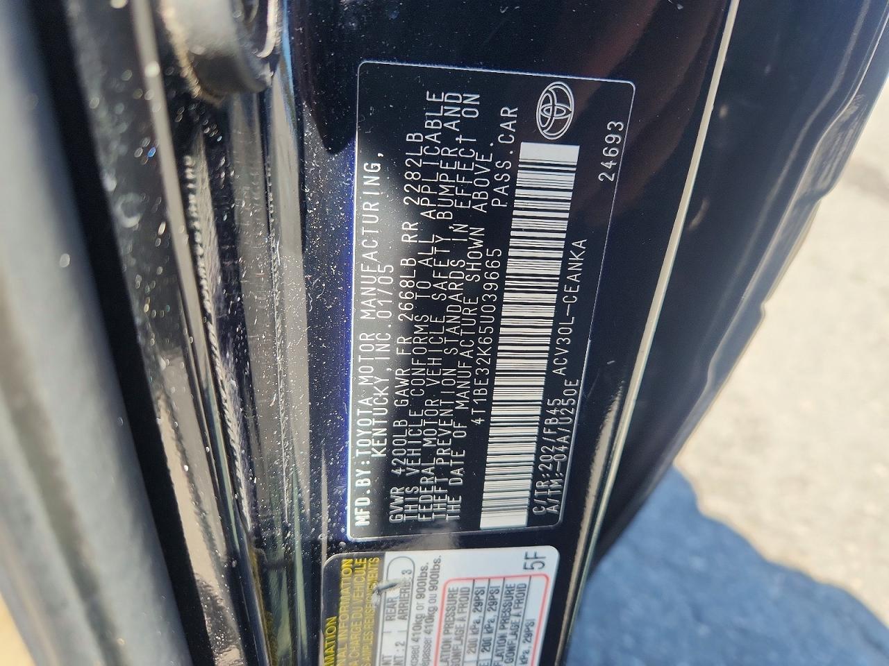 2005 TOYOTA CAMRY