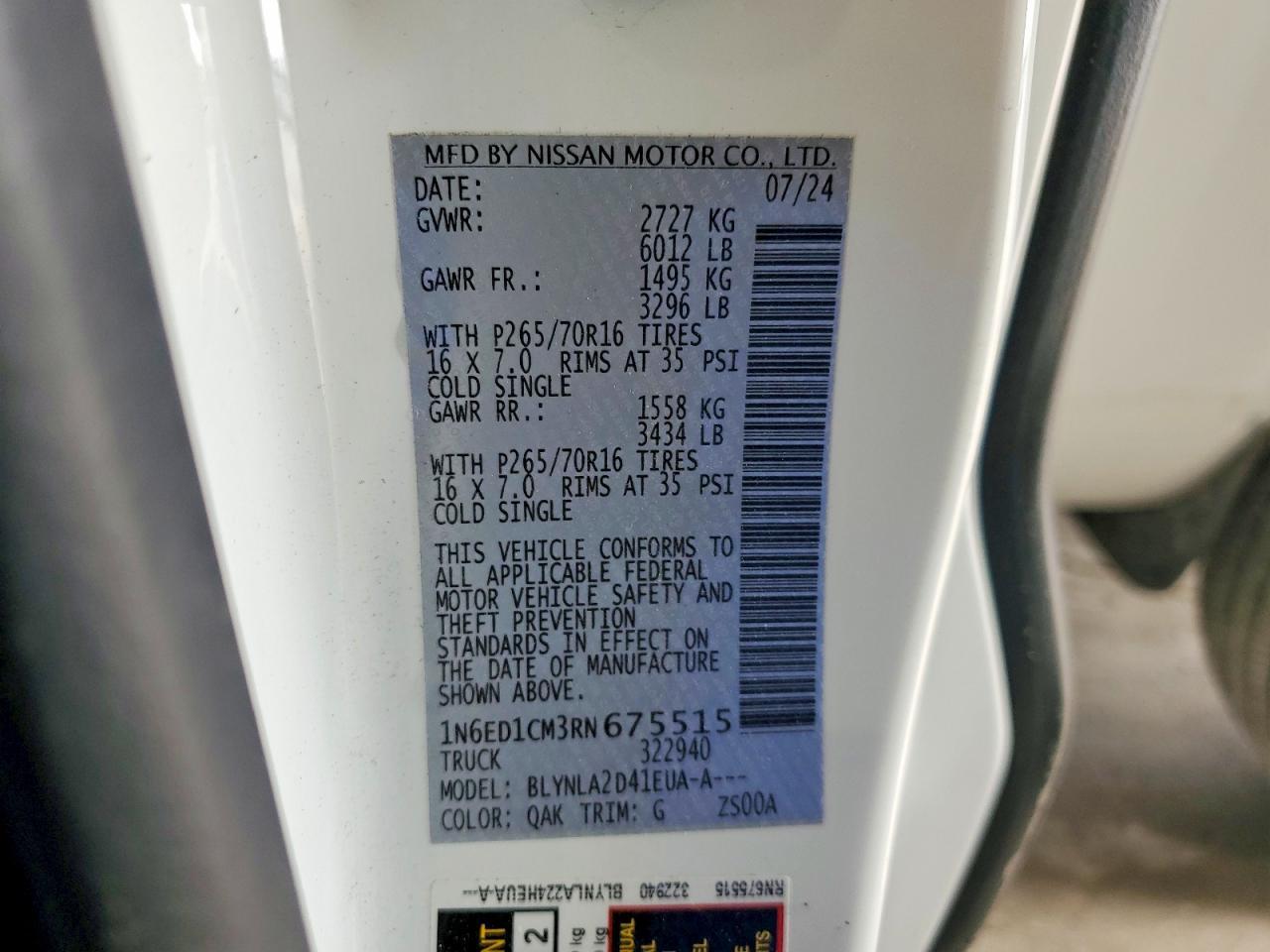 2024 NISSAN Frontier