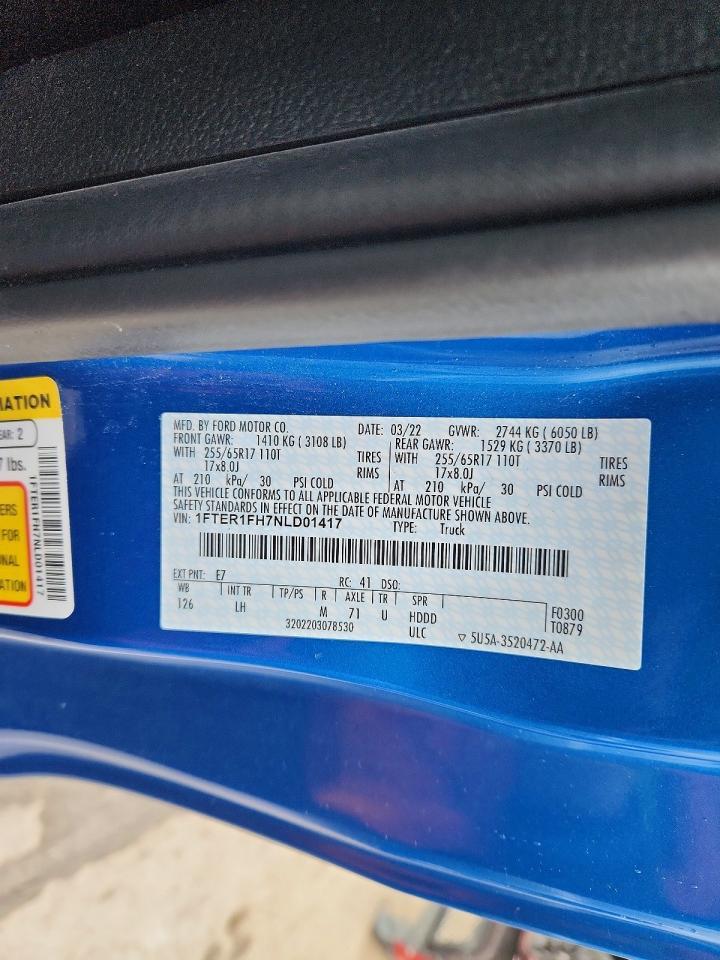 2022 FORD RANGER