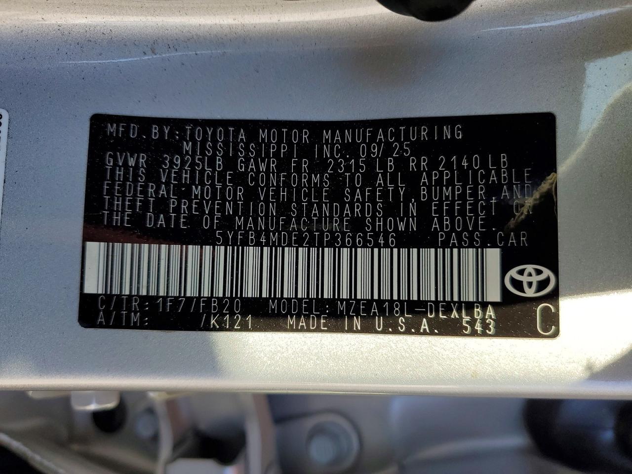 2026 TOYOTA COROLLA