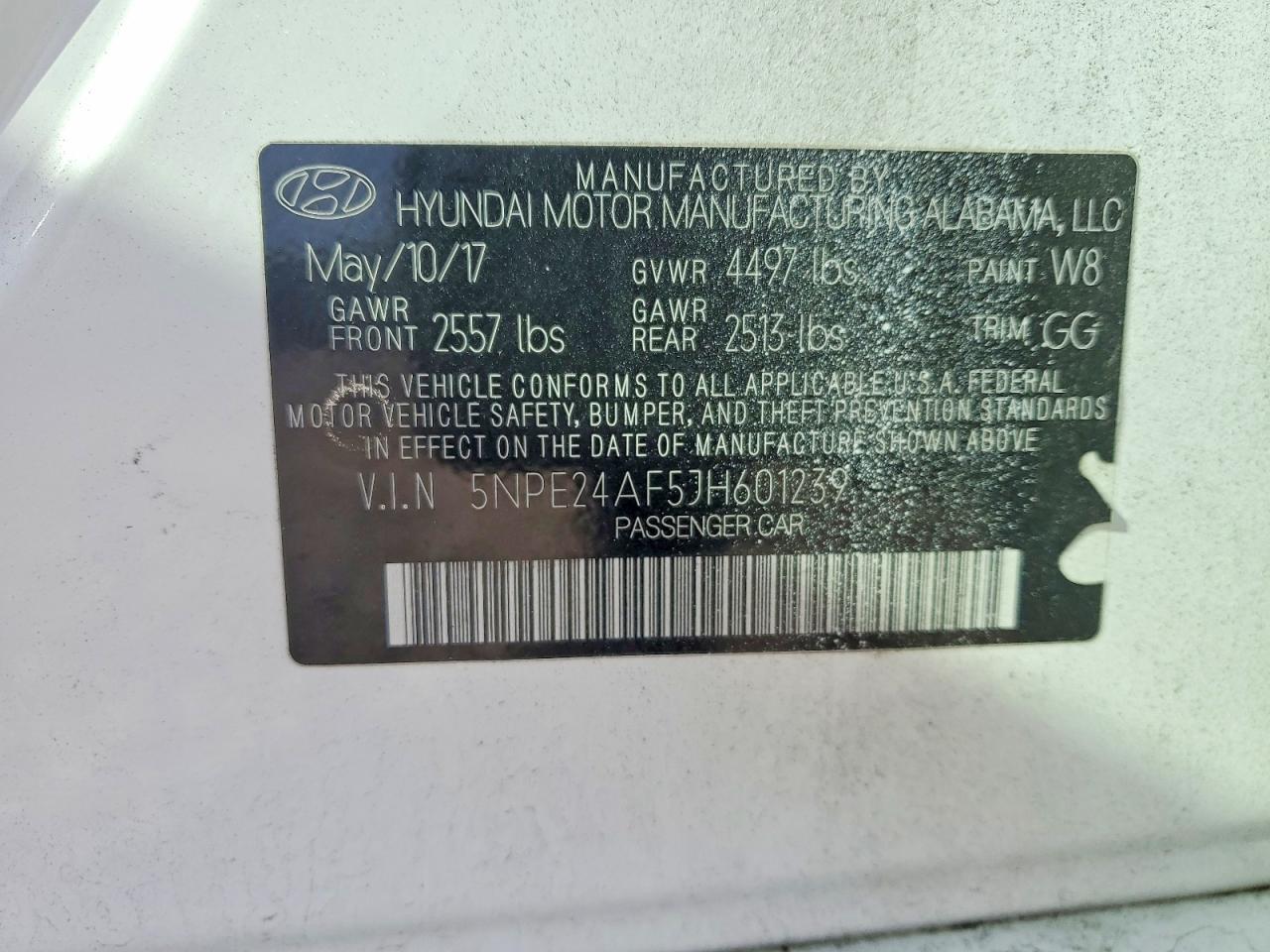 2018 HYUNDAI SONATA
