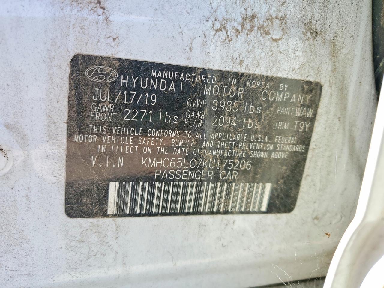 2019 HYUNDAI Ioniq