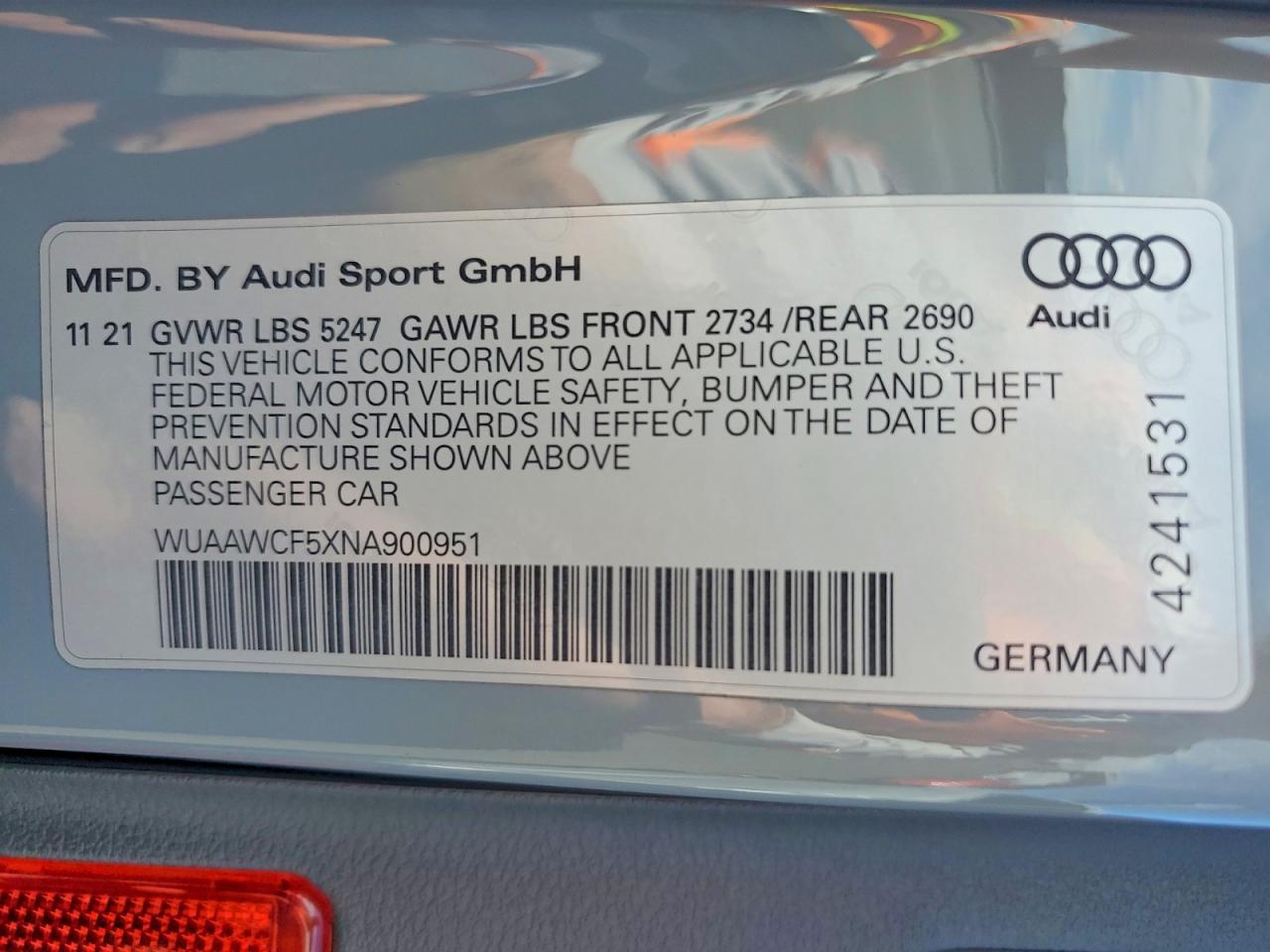 2022 AUDI RS5