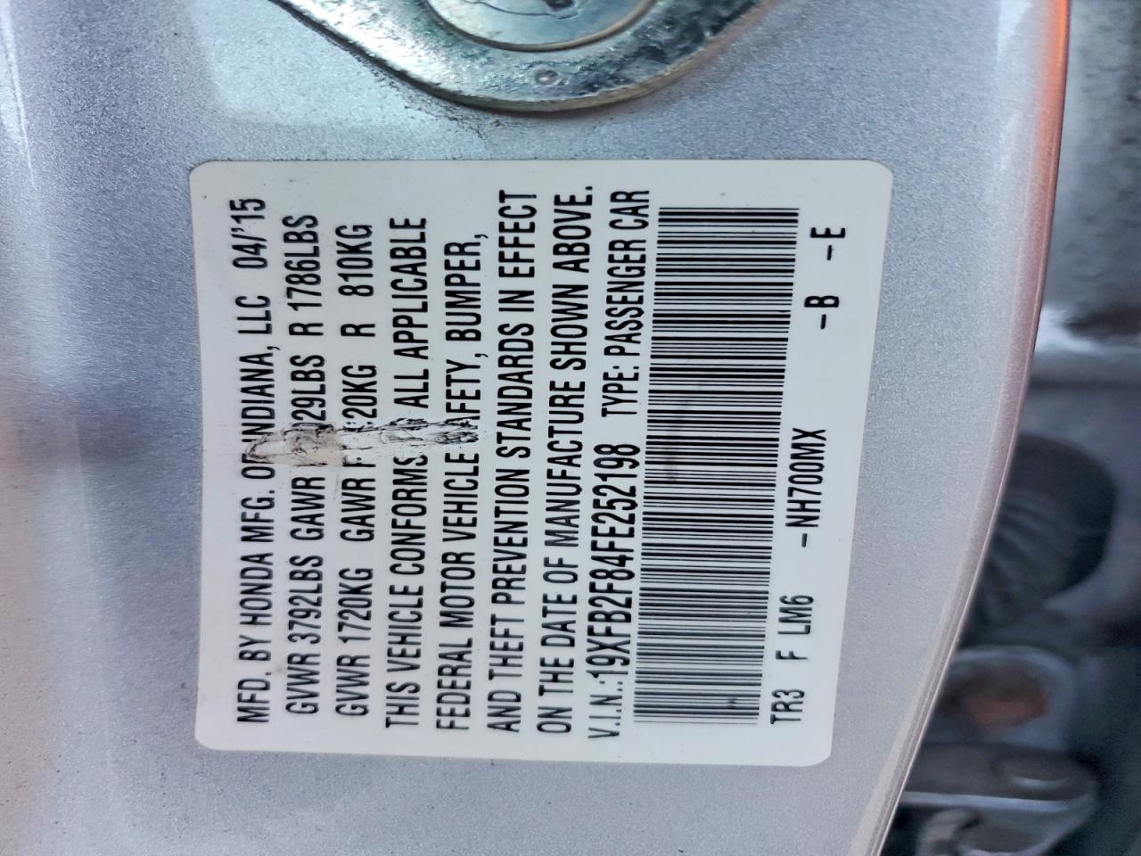 2015 HONDA CIVIC