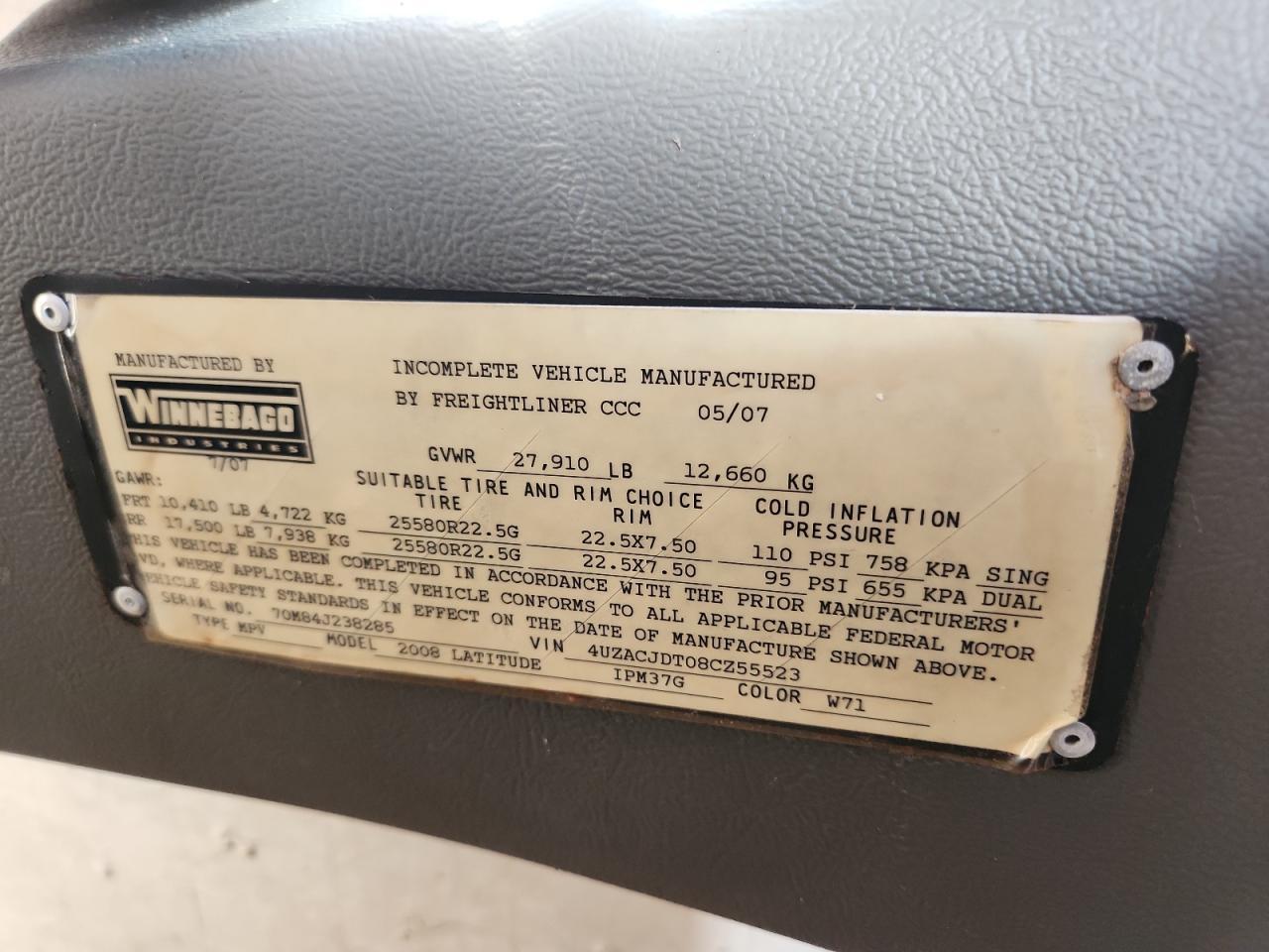2008 FREIGHTLINER Chassis