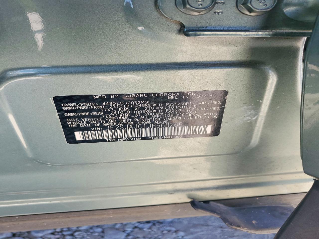 2018 SUBARU FORESTER