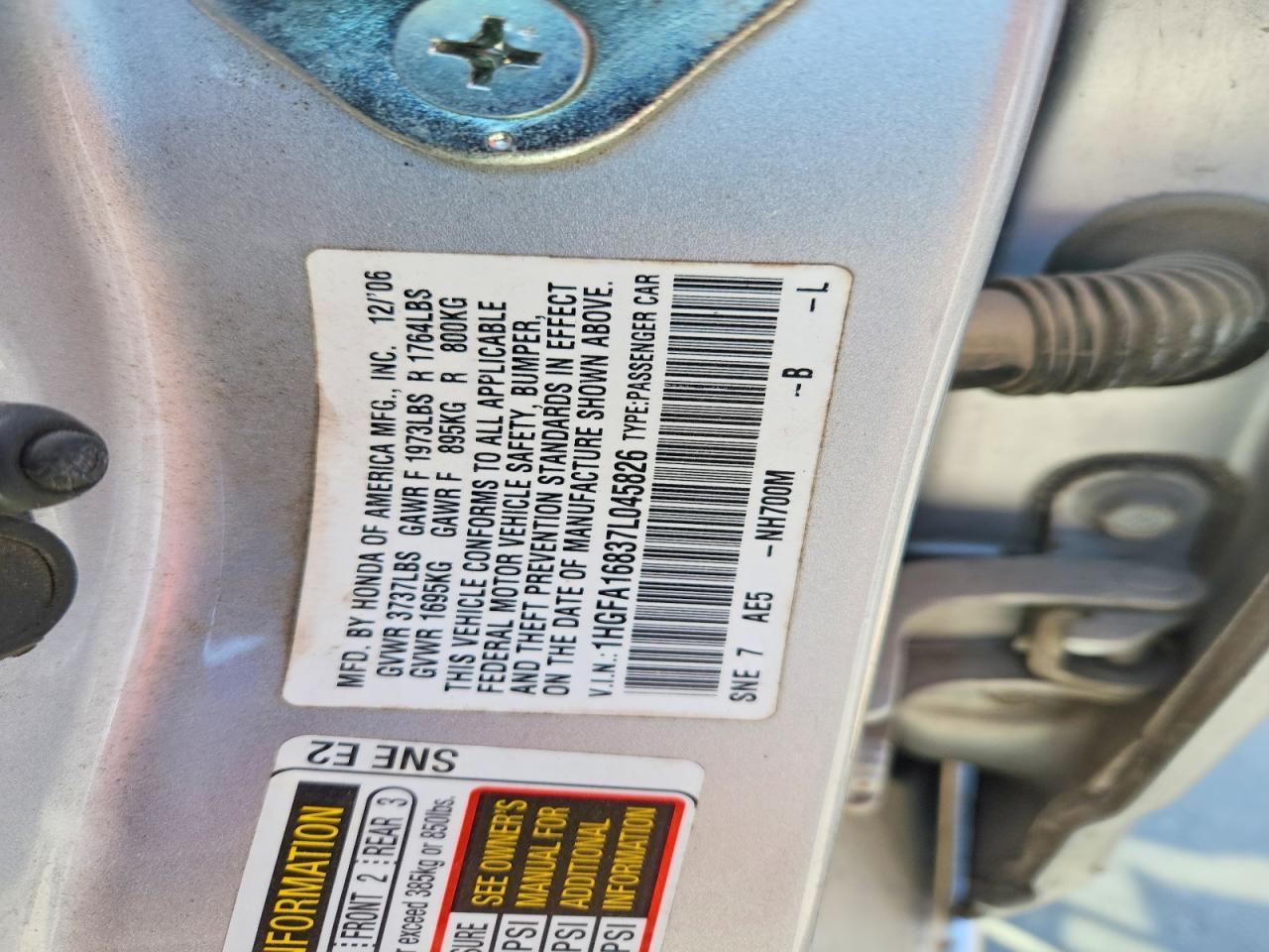 2007 HONDA CIVIC