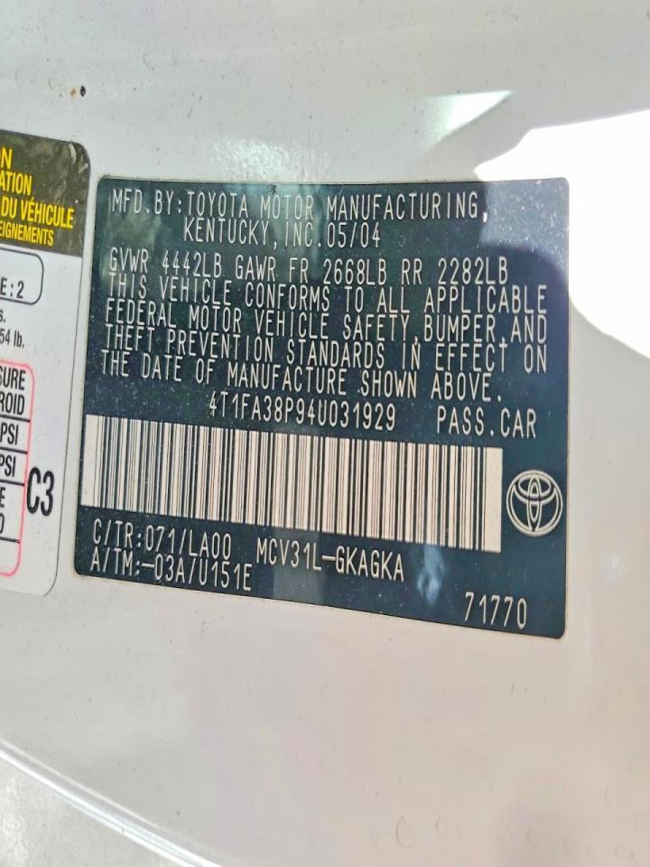 2004 TOYOTA CAMRY