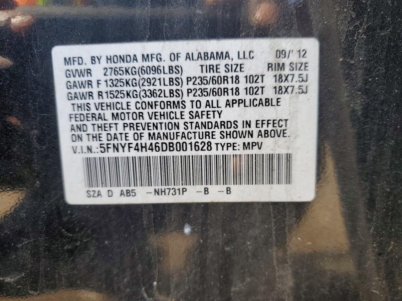 2013 HONDA PILOT