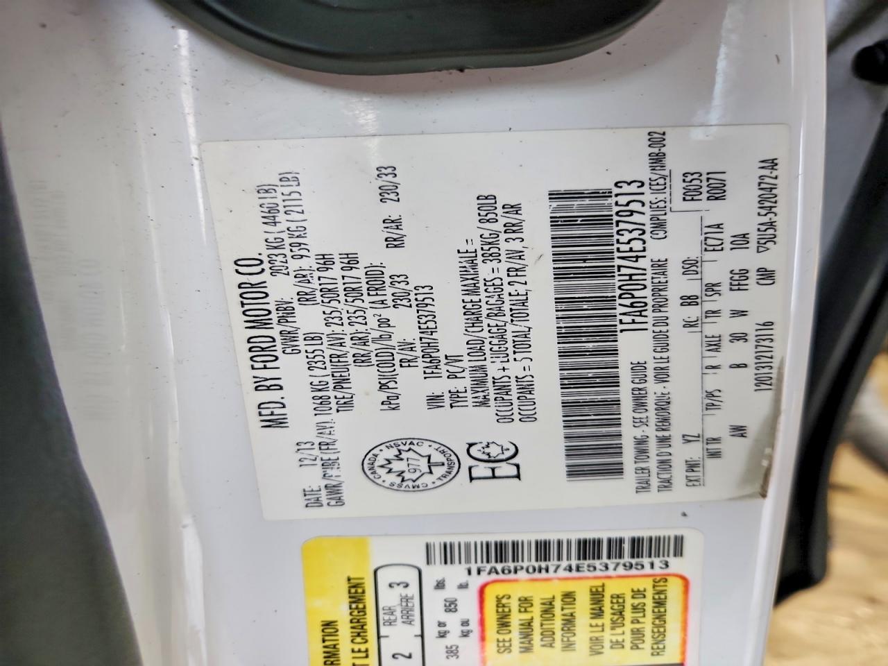2014 FORD FUSION