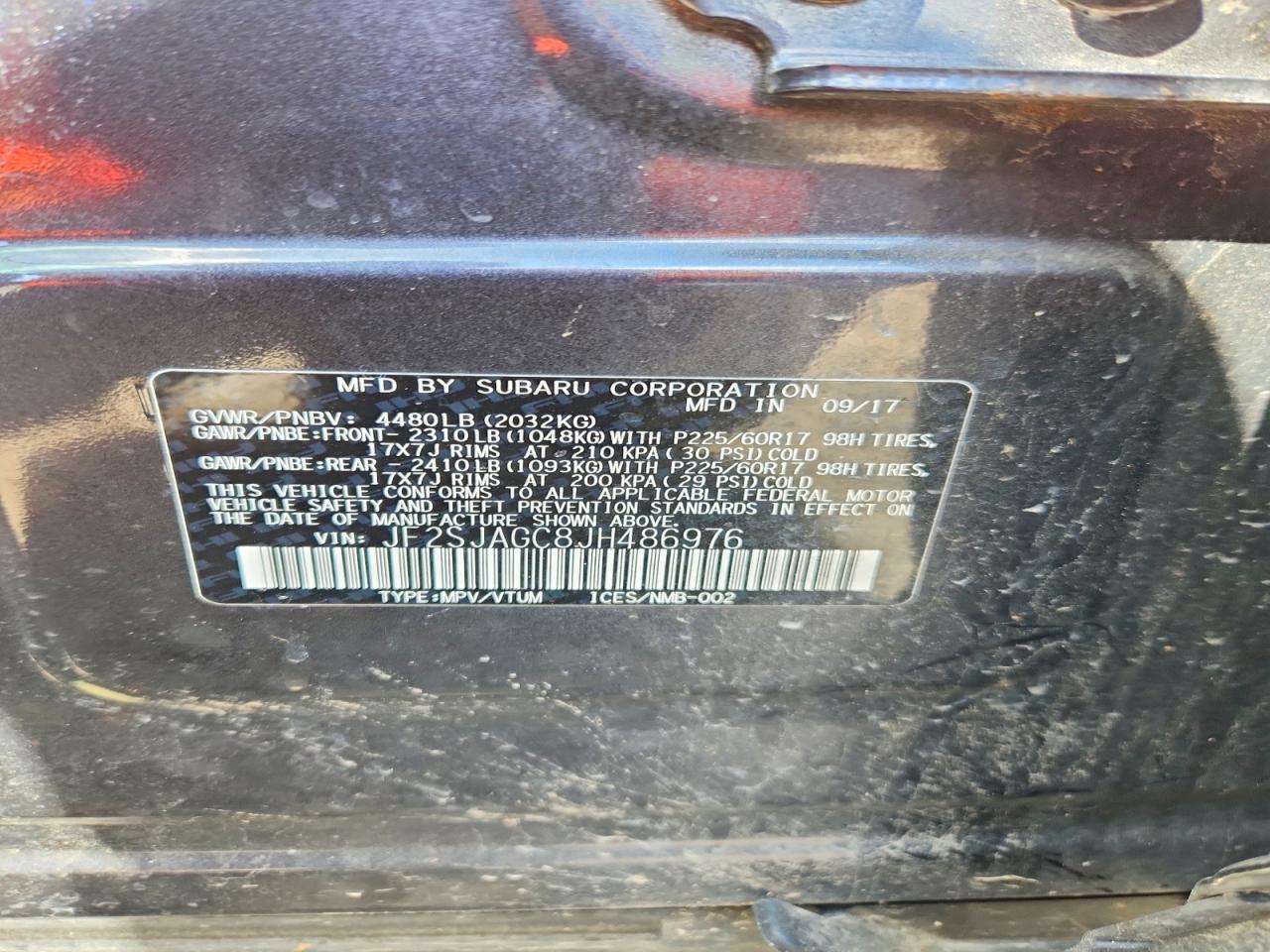 2018 SUBARU FORESTER