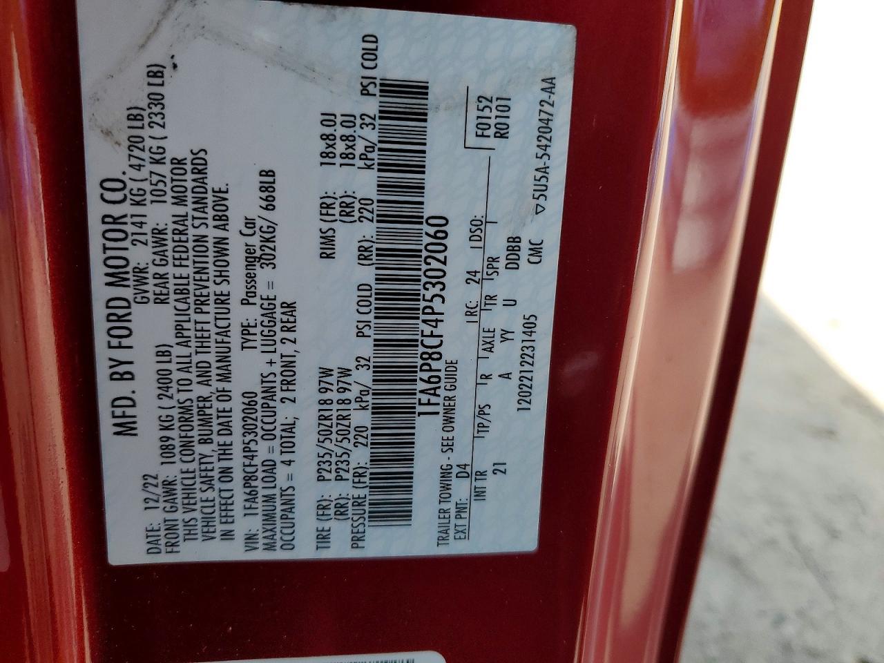 2023 FORD MUSTANG