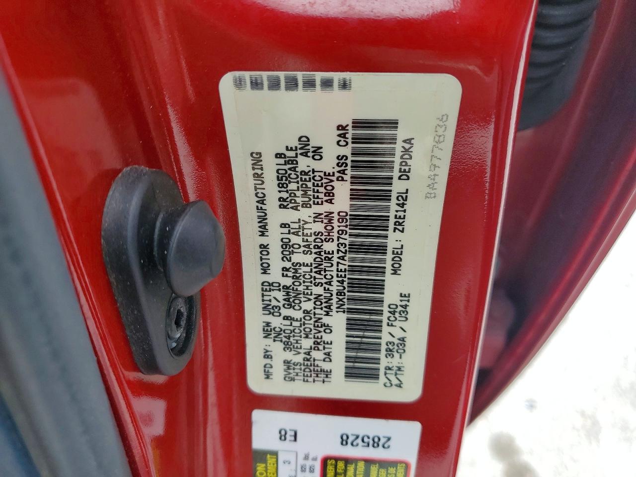 2010 TOYOTA COROLLA