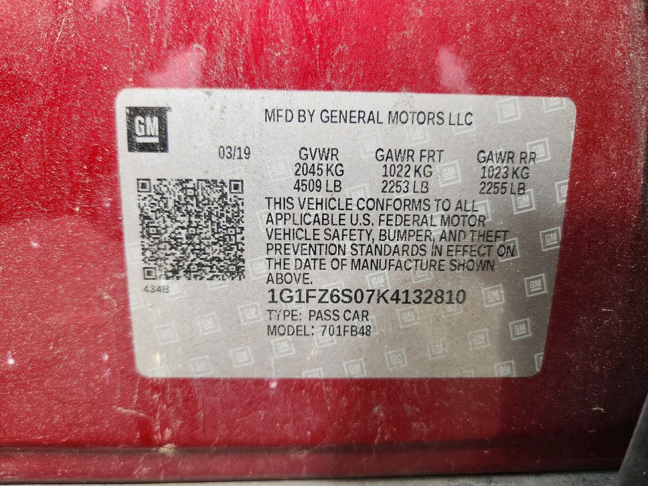 2019 CHEVROLET Bolt EV