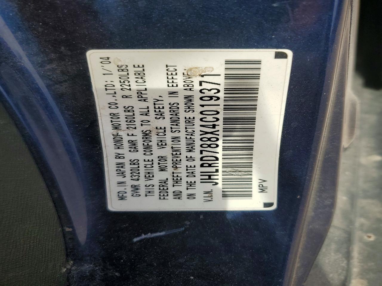 2004 HONDA CR-V