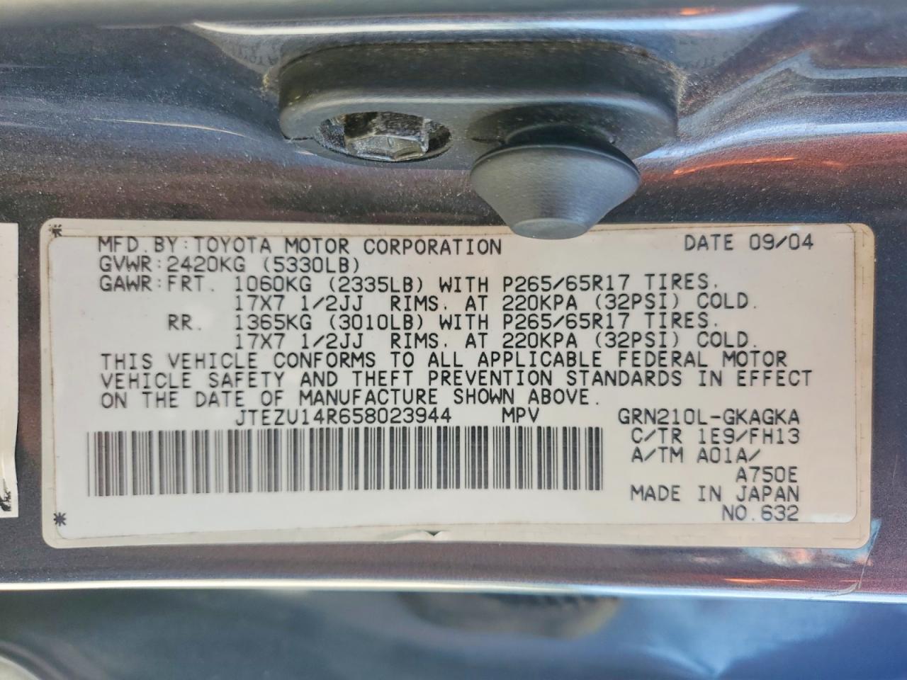 2005 TOYOTA 4Runner