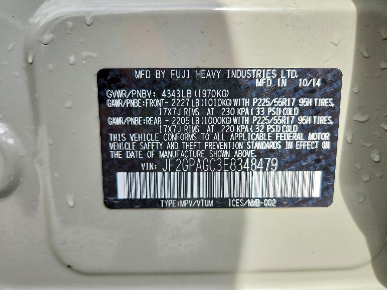2014 SUBARU XV Crosstrek