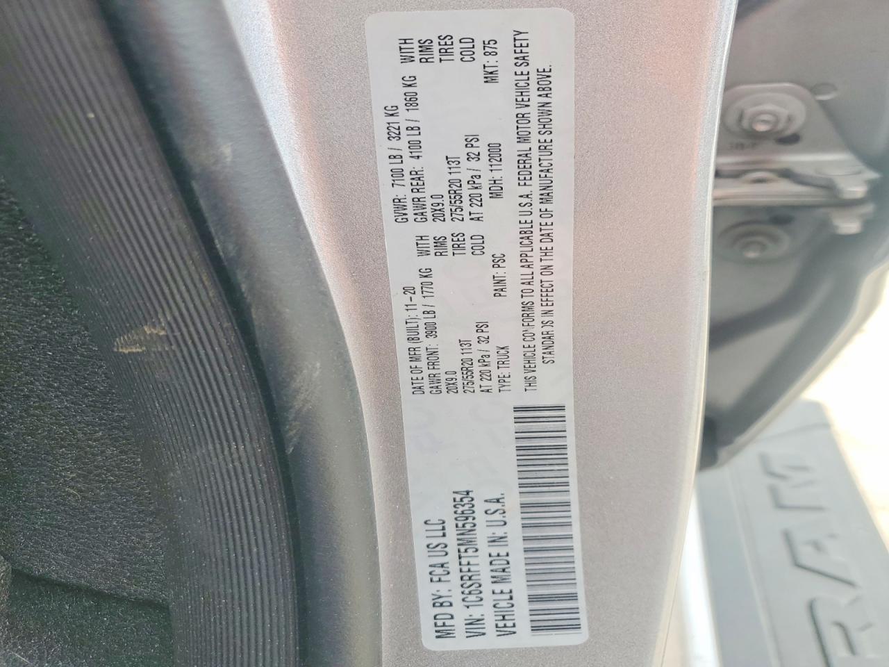 2021 RAM 1500