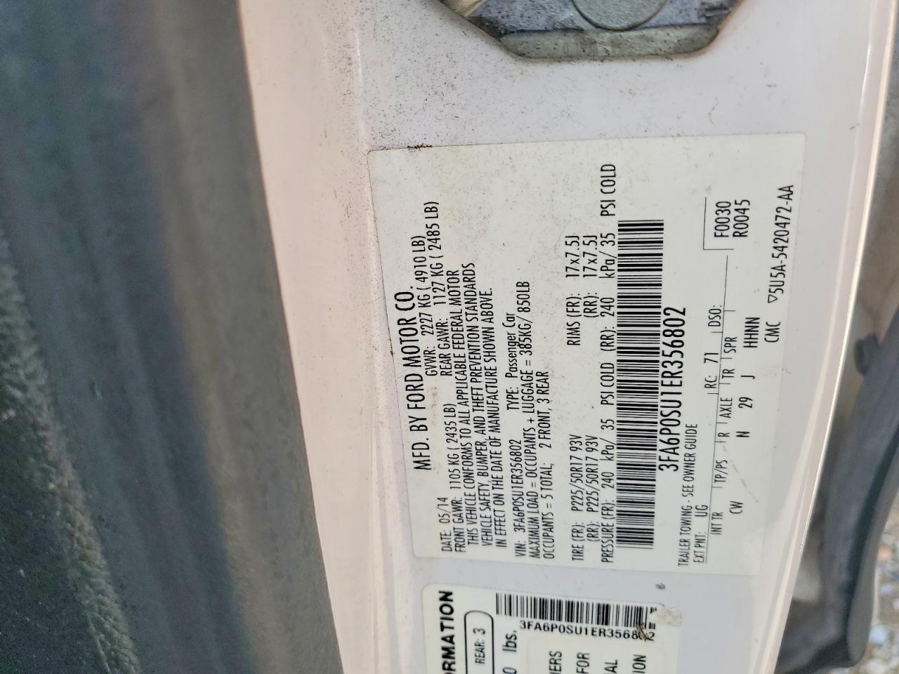 2014 FORD FUSION