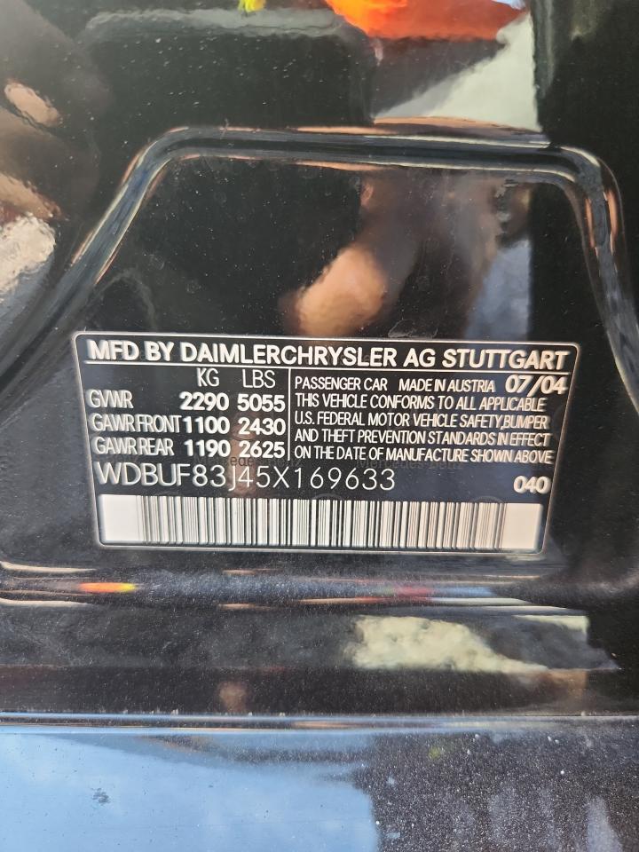 2005 MERCEDES-BENZ E-Class